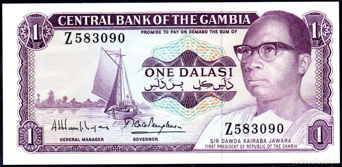Billetes extranjeros: GAMBIA - 1 DALASI - Pick. 6 - S/C