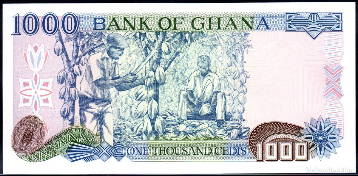 Billetes extranjeros: GHANA - 1000 CEDIS 1995 - Pick. 29 - S/C - Foto 2