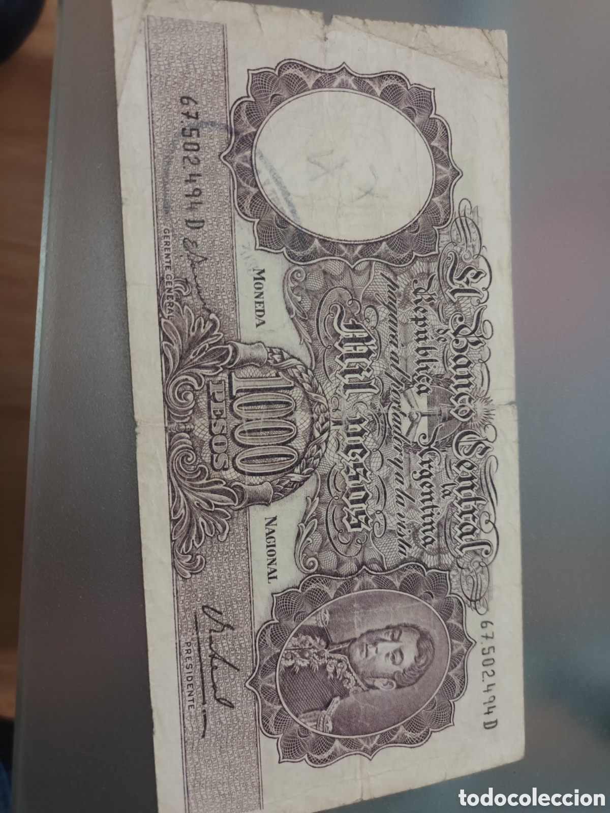Billetes extranjeros: ANTIGUO BILLETE DE 1000 PESOS DE ARGENTINA 1959-1960