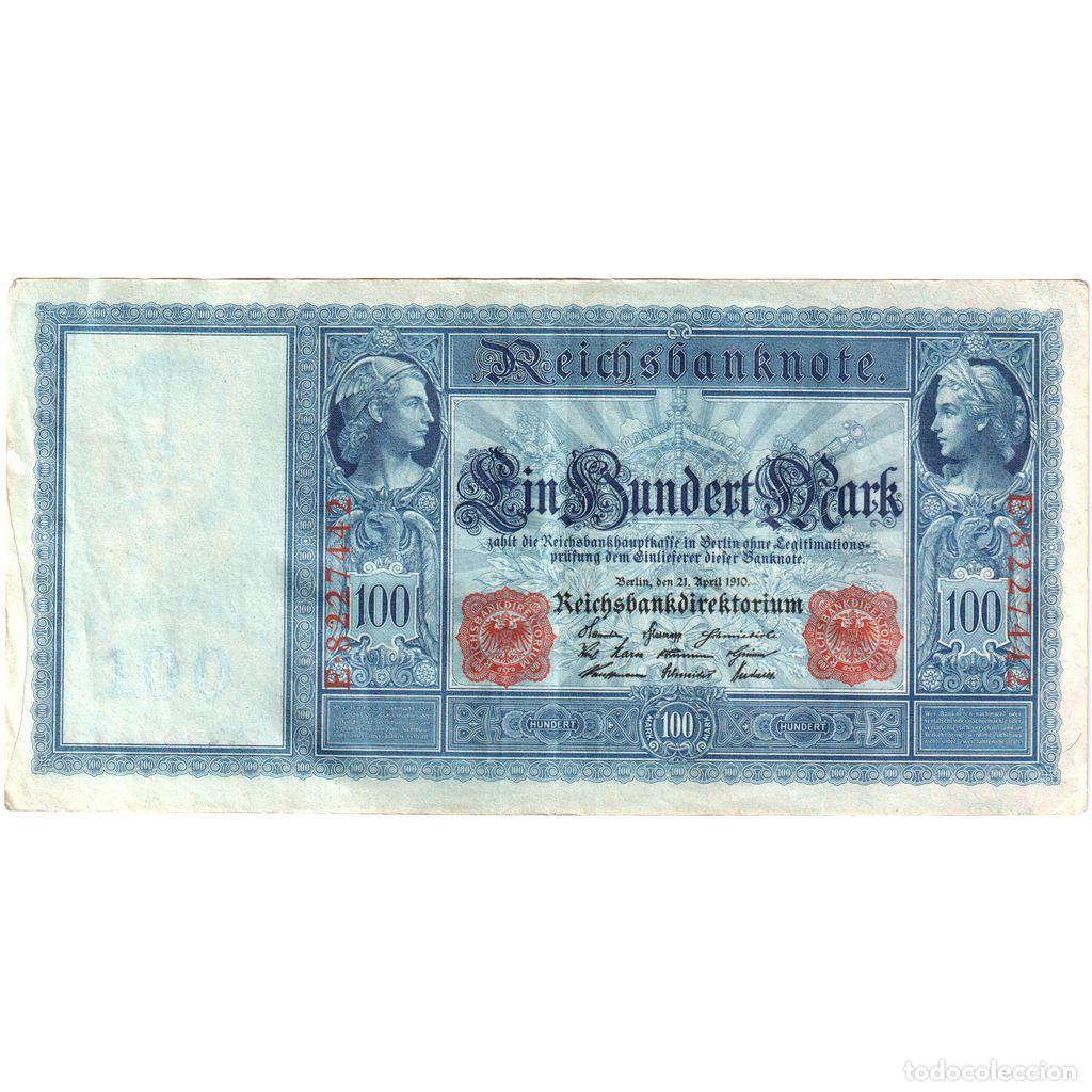 Billets internationaux: [#1233959] Billete, 100 Mark, 1910, Alemania, 1910-04-21, KM:42, MBC
