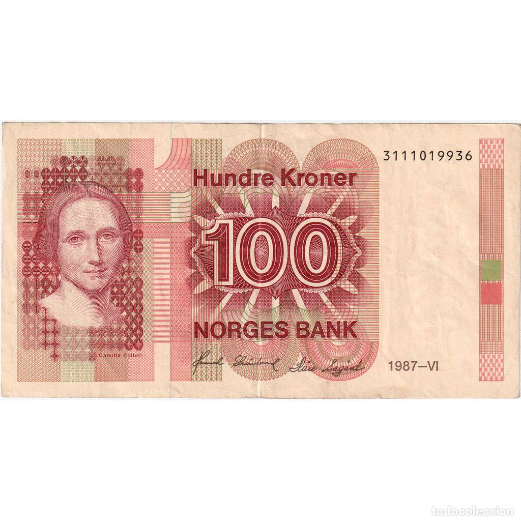 Billetes extranjeros: [#1233975] Billete, 100 Kroner, 1987, Noruega, KM:43c, MBC+