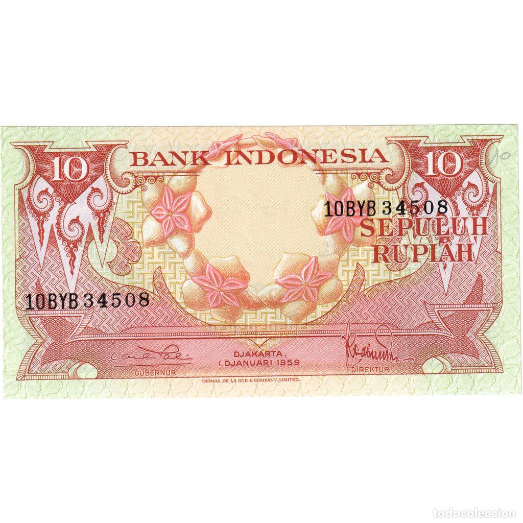 Billetes extranjeros: [#1234005] Billete, 10 Rupiah, Indonesia, KM:66, 1959-01-01, UNC