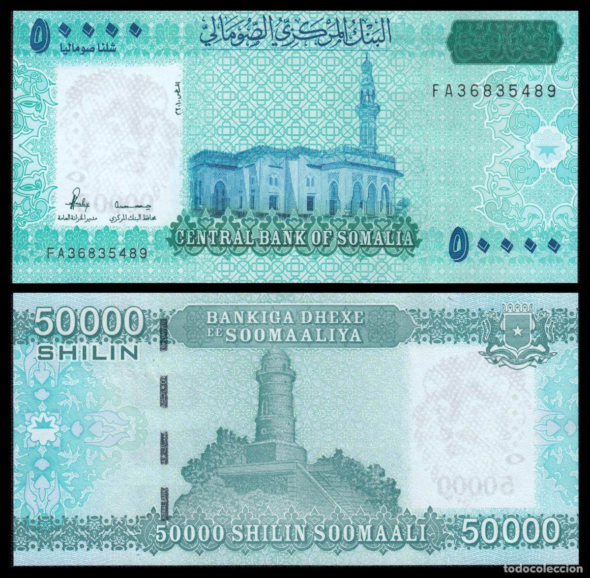Notas Internacionais: Somalia 50.000 Shilin Soomaali 1999 Pick 43