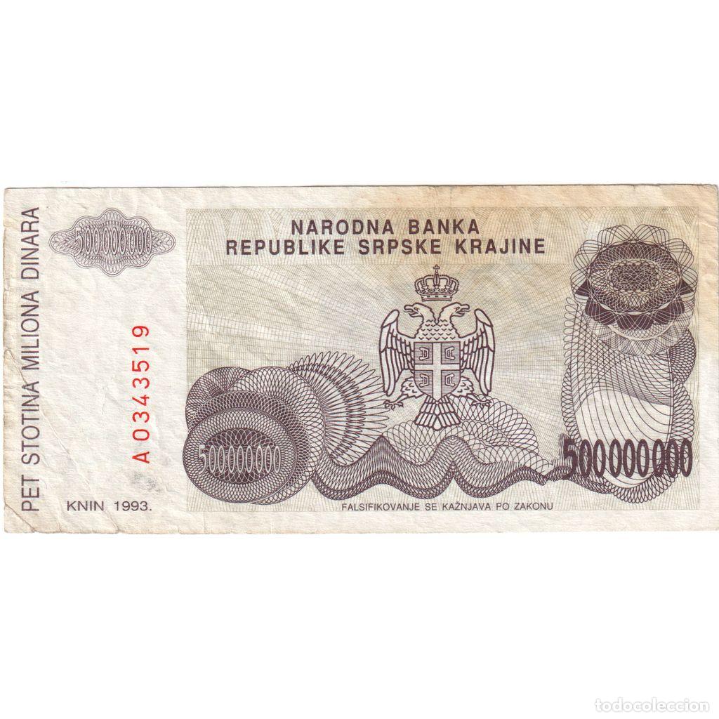 Billetes extranjeros: [#1234018] Billete, 500 Million Dinara, 1993, Croacia, KM:R26a, MBC