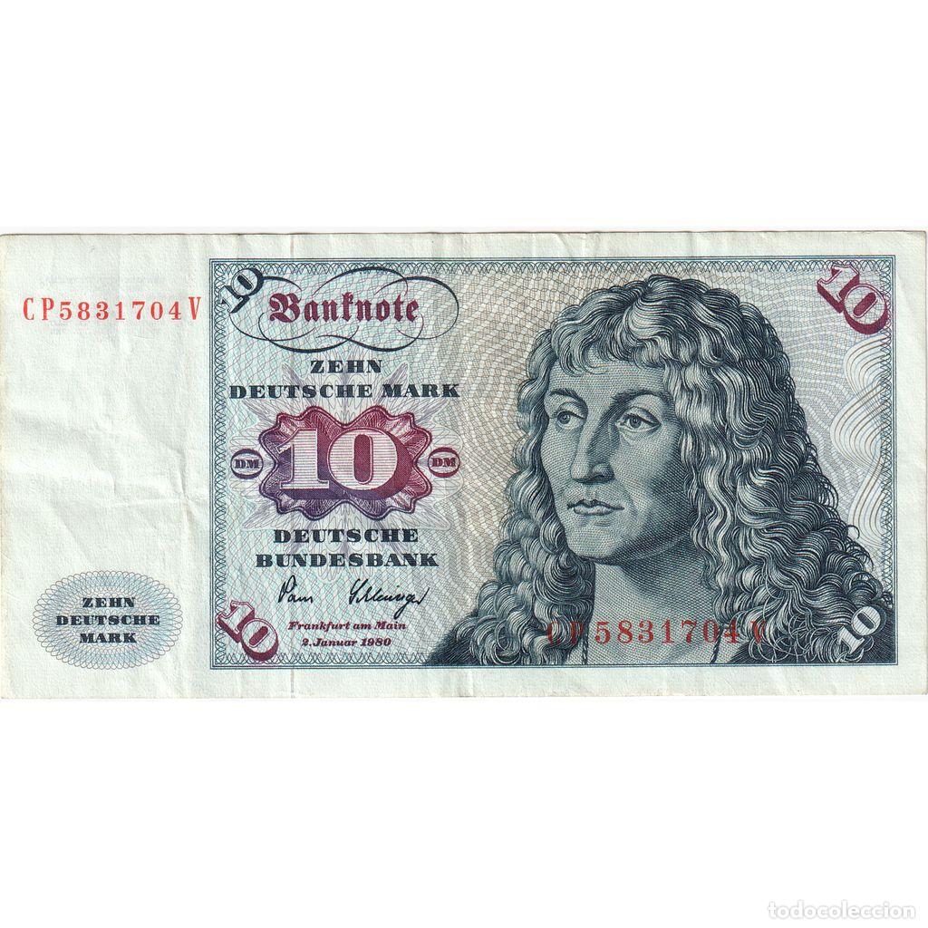Billetes extranjeros: [#1234040] ALEMANIA - REP&Uacute;BLICA FEDERAL, 10 Deutsche Mark, 1980-01-02, MBC