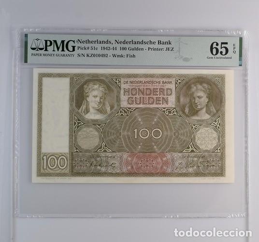 International Banknotes: PAISES BAJOS * BILLETE 100 GULDEN 1942-44 * PMG-65 EPQ (IC-1782)