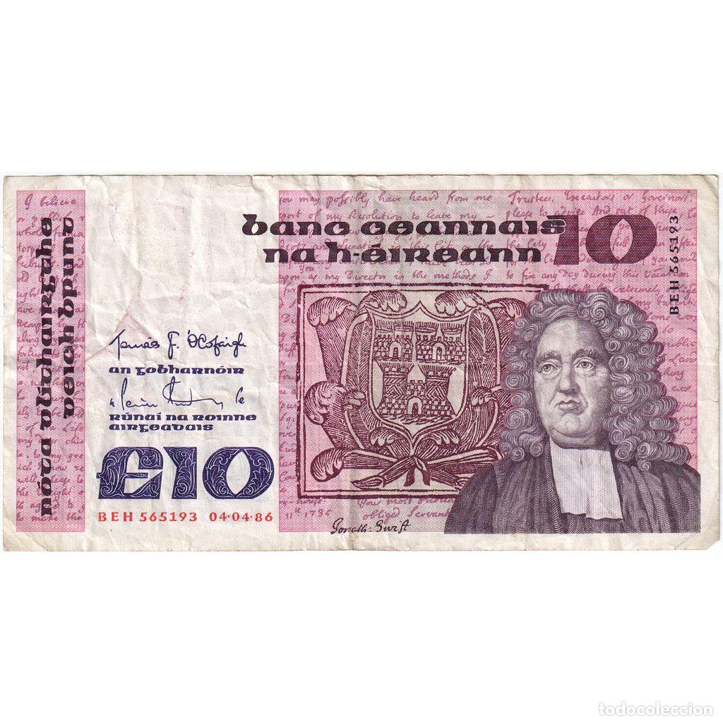 Billetes extranjeros: [#1234003] Billete, 10 Pounds, 1989, Irlanda - Rep&uacute;blica, 1989-06-19, KM:72a, MBC