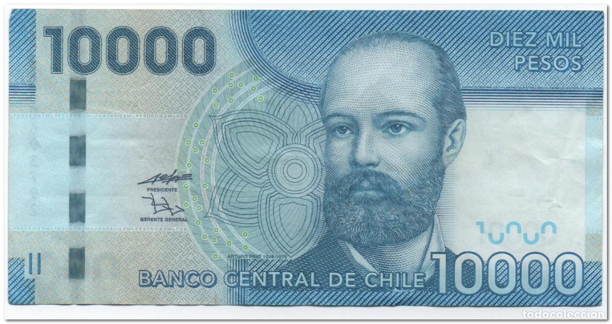 Billetes extranjeros: CHILE,10 000 PESOS,2011,P.164,VF