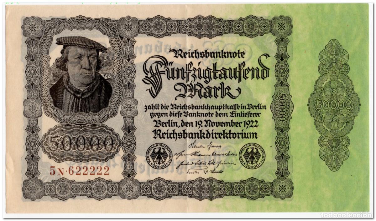 Billetes extranjeros: GERMANY,50 000 MARK,1922,P.79,VF-XF