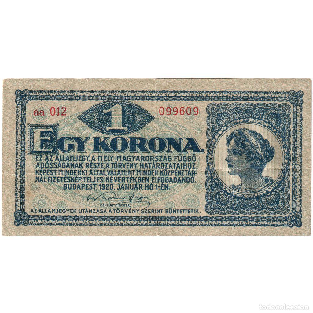 Billetes extranjeros: [#1234036] Hungr&iacute;a, 1 Korona, 1920-01-01, MBC
