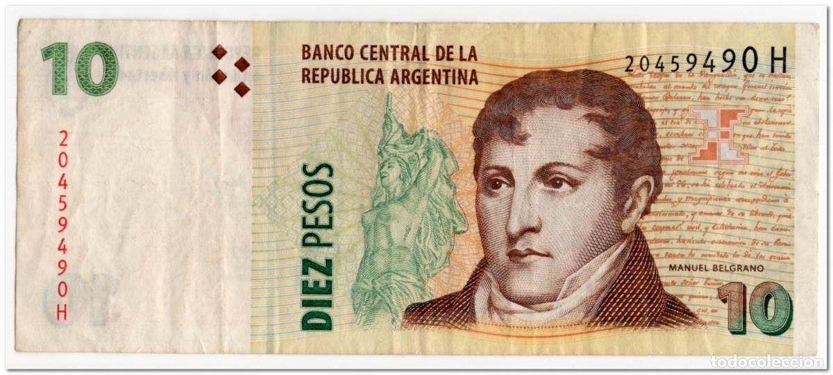 Billetes extranjeros: ARGENTINA,10 PESOS,2003,P.354,VF