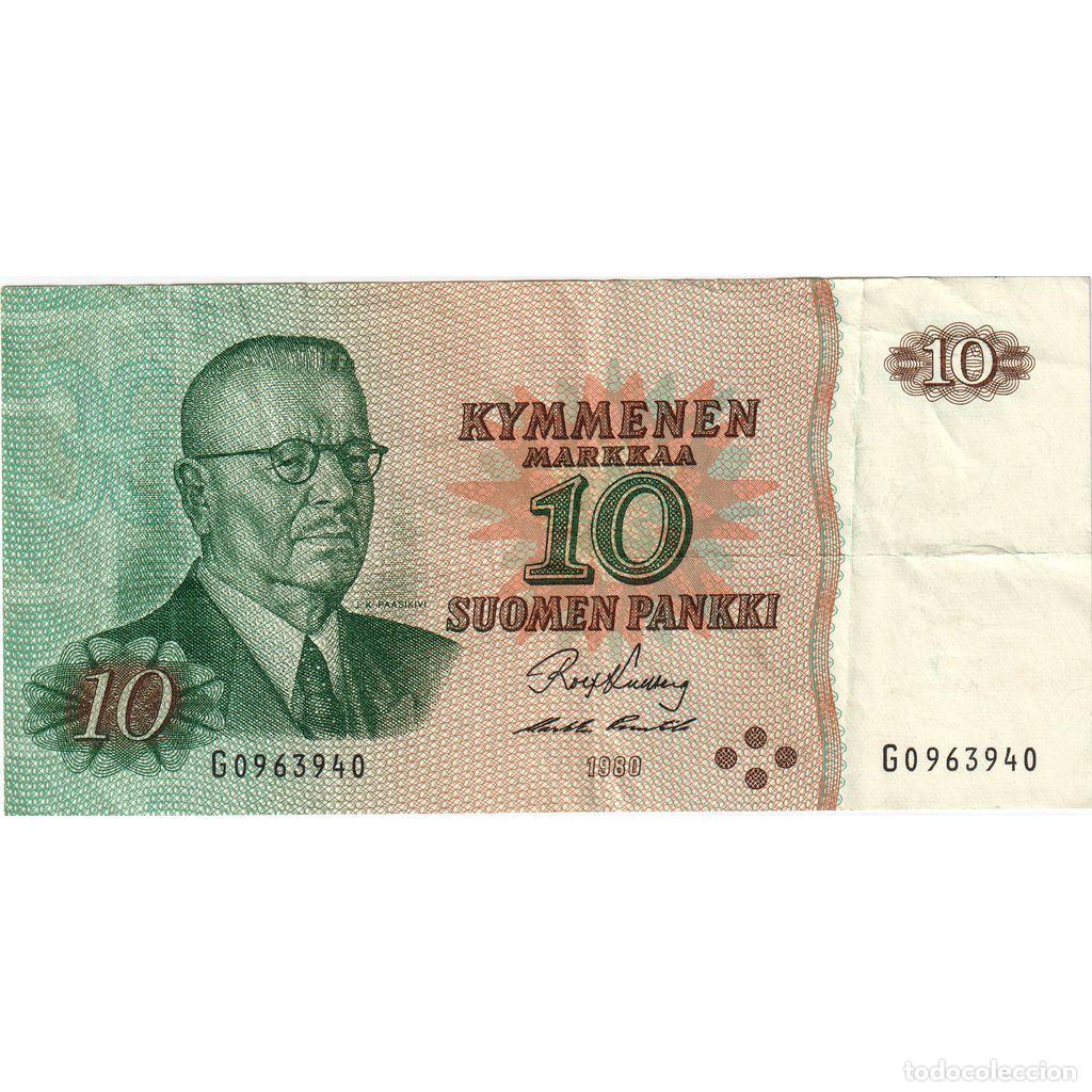 Billetes extranjeros: [#1234043] Billete, 10 Markkaa, 1980, Finlandia, KM:112a, MBC