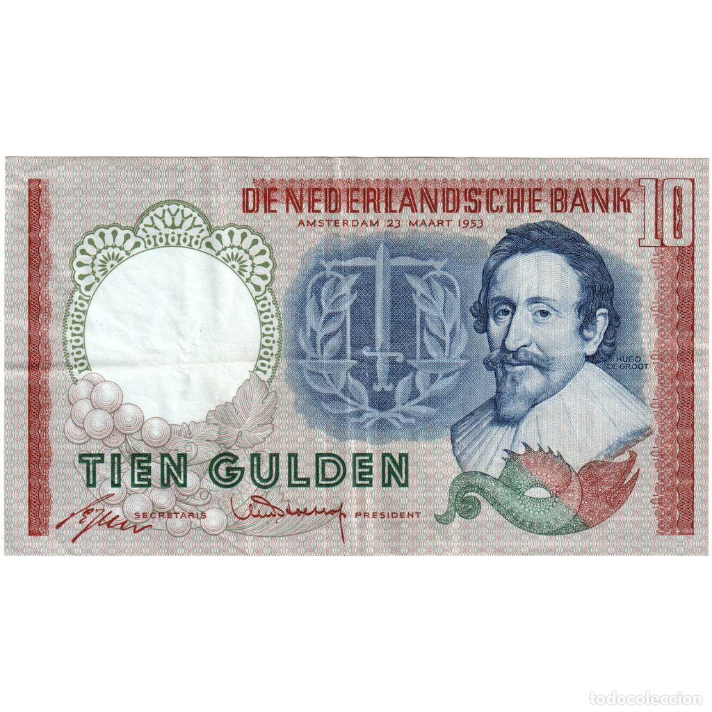 Billetes extranjeros: [#1234022] Pa&iacute;ses Bajos, 10 Gulden, 1953-03-23, MBC+