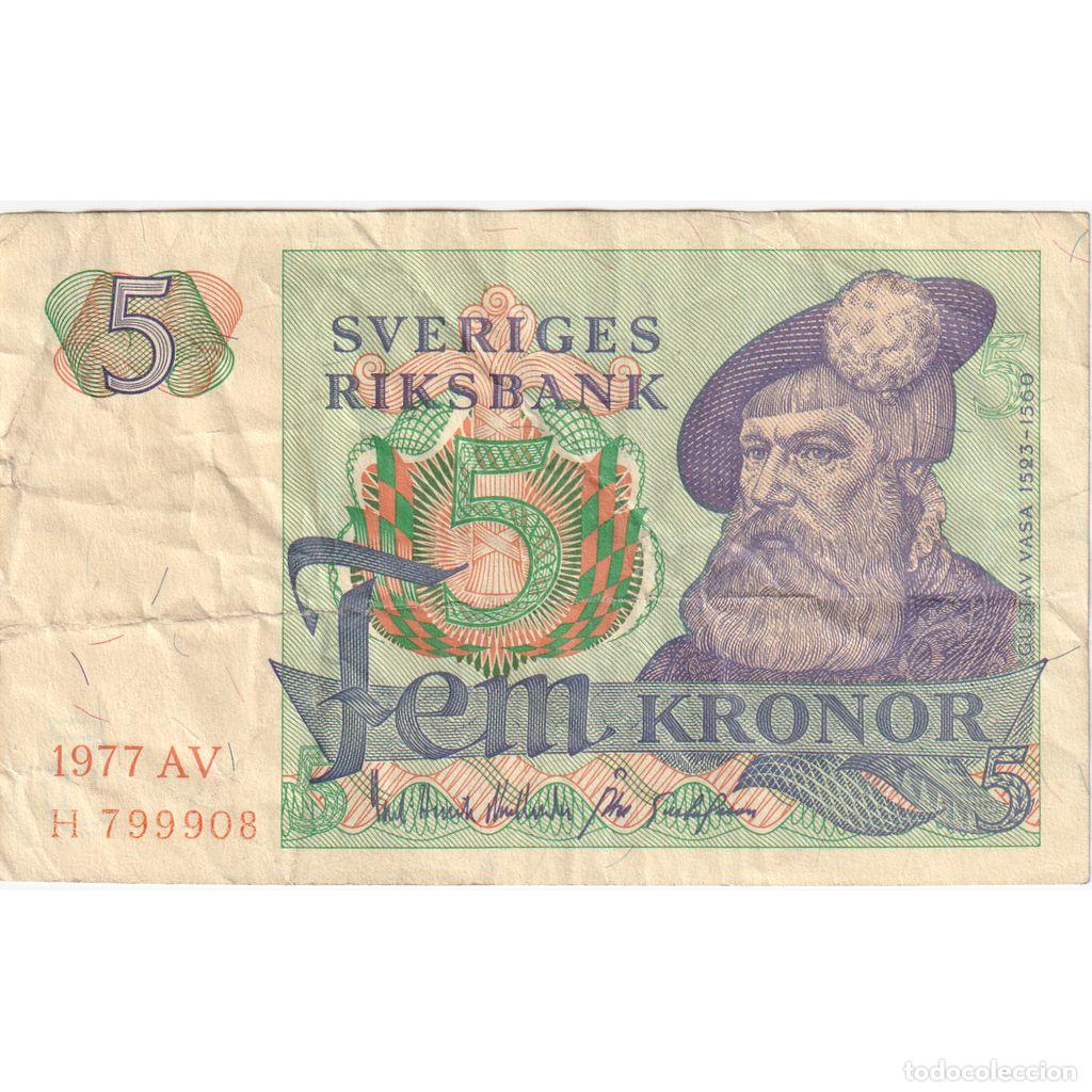 Billetes extranjeros: [#1234021] Suecia, 5 Kronor, 1977, MBC