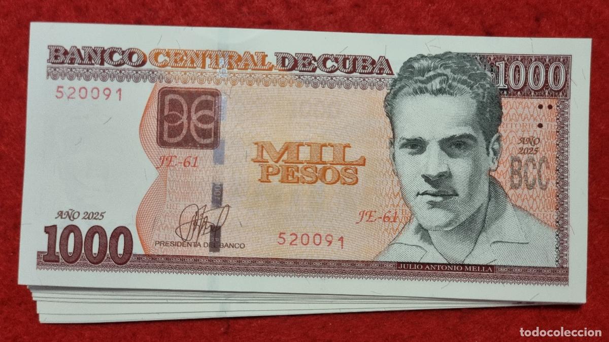 Billetes extranjeros: 1 BILLETE 1000 PESOS CUBA 2025 SIN CIRCULAR ORIGINAL ORIGINAL KU