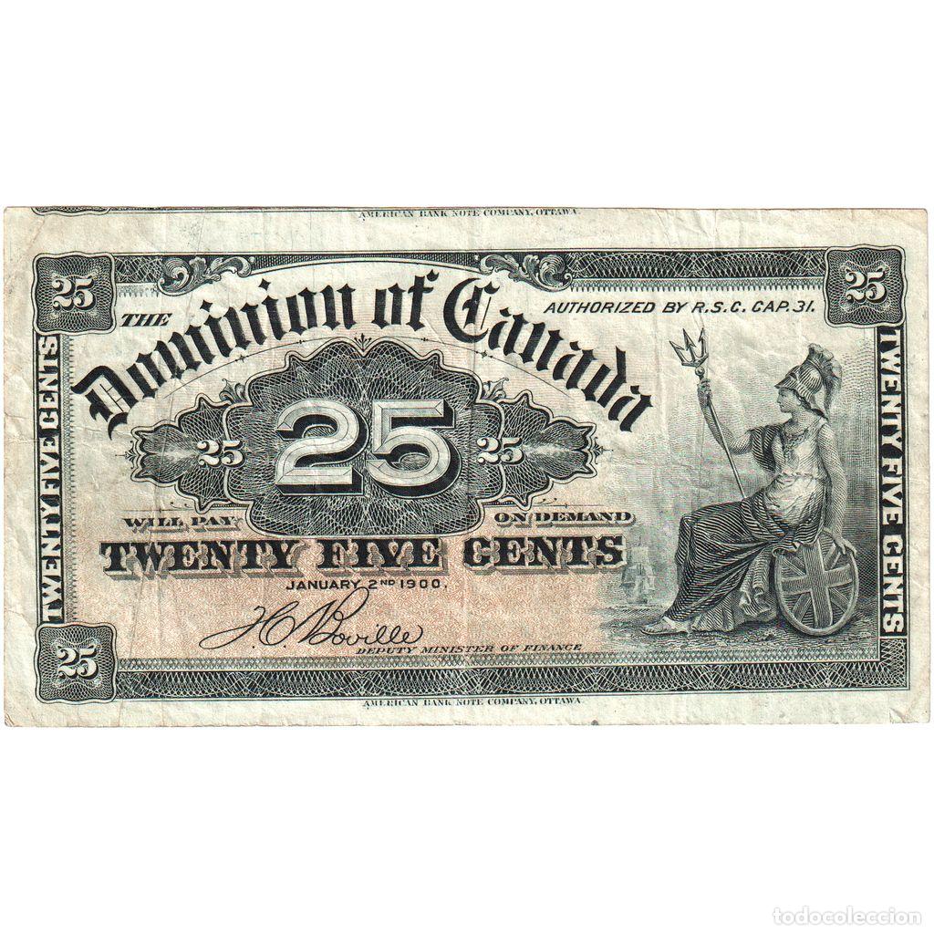 Billetes extranjeros: [#1234031] Billete, 25 Cents, 1900, Canad&aacute;, MBC