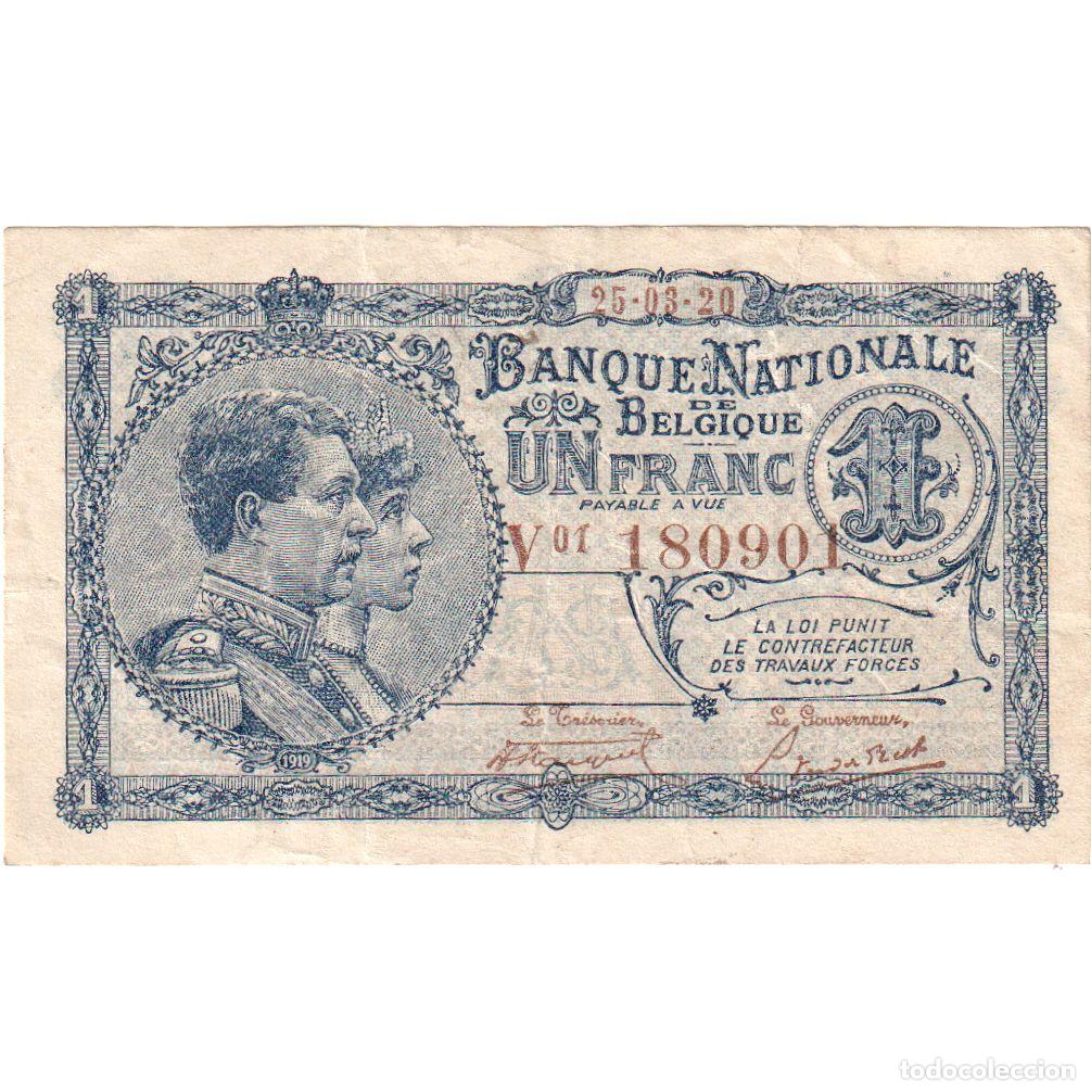 Billetes extranjeros: [#1234042] B&eacute;lgica, 1 Franc, 1920-03-25, MBC