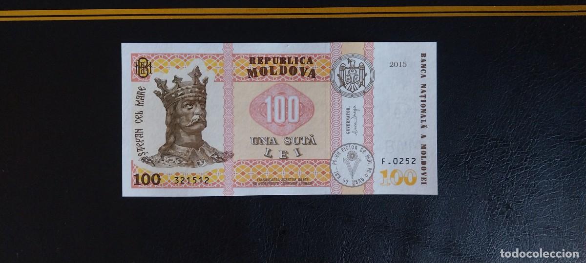 Billetes extranjeros: REPUBLICA MOLDAVIA 100 LEI 2015 SIN CIRCULAR PLANCHA