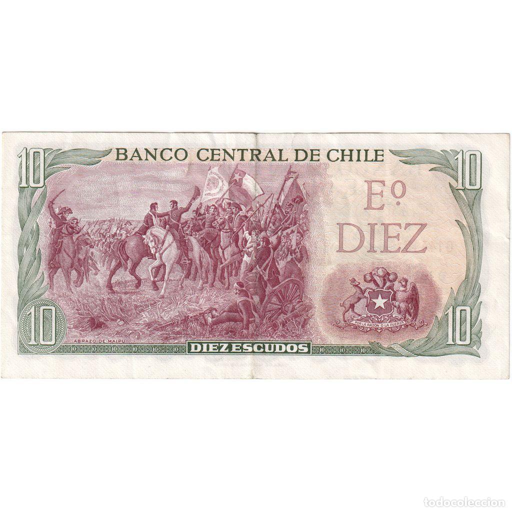 Billetes extranjeros: [#1234065] Chile, 10 Escudos, MBC+ - Foto 2