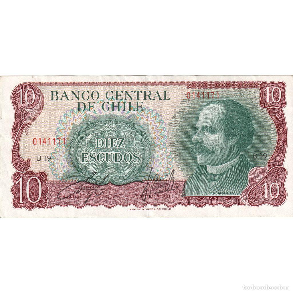 Billetes extranjeros: [#1234065] Chile, 10 Escudos, MBC+ - Foto 1