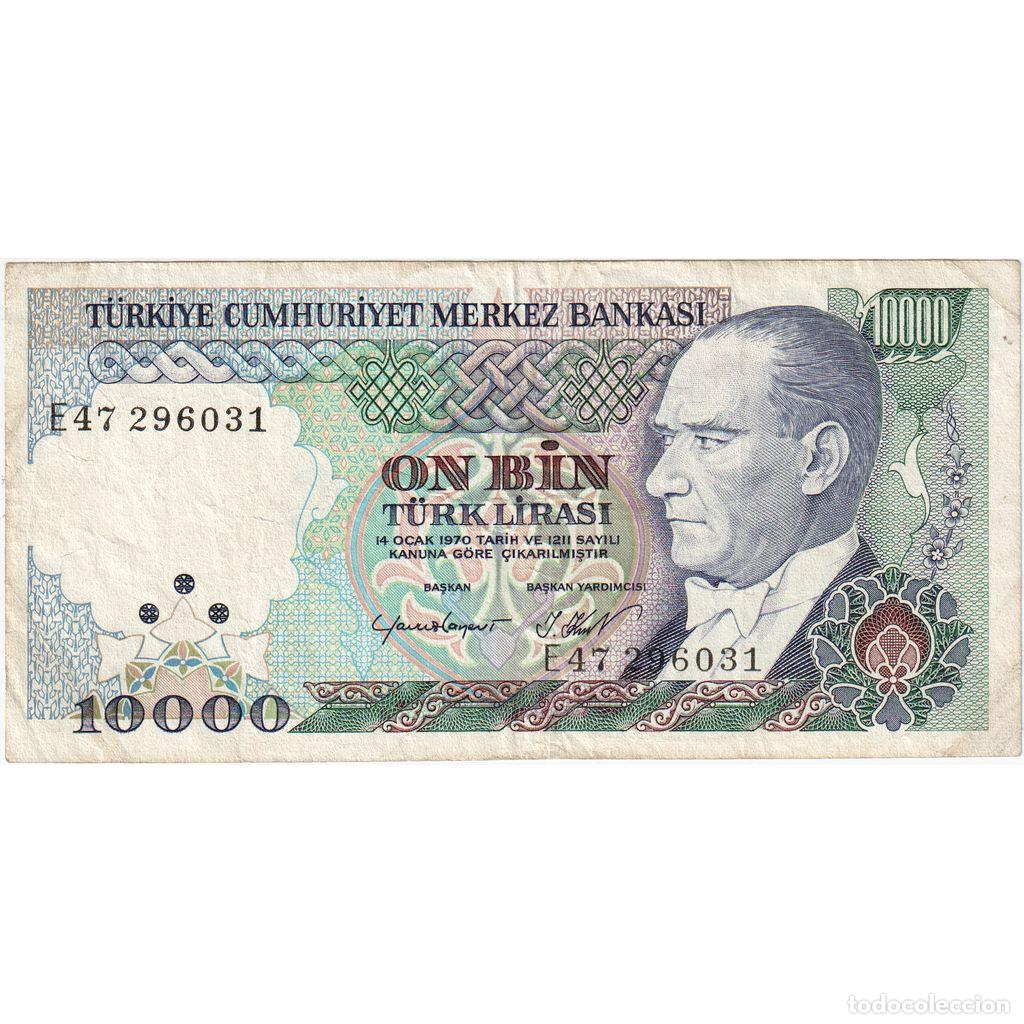 Billetes extranjeros: [#1234076] Turqu&iacute;a, 10,000 Lira, 1970-01-14, BC+
