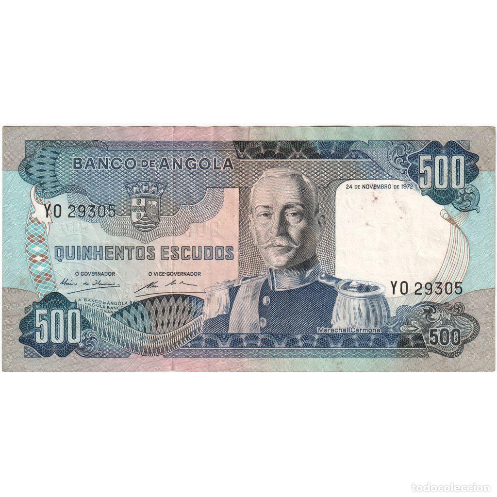 Billetes extranjeros: [#1234062] Billete, 500 Escudos, Angola, 1972-11-24, KM:102, MBC