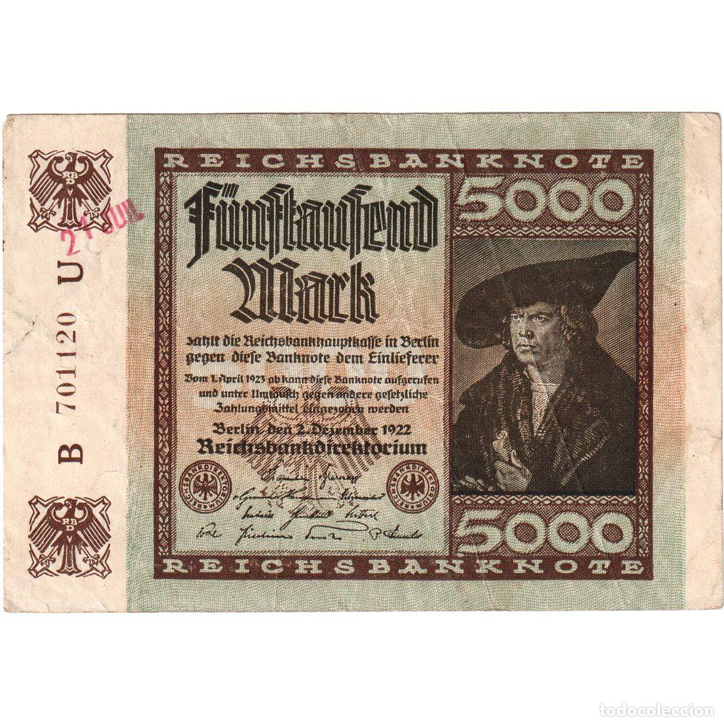Billetes extranjeros: [#1234082] Alemania, 5000 Mark, 1922-12-02, MBC