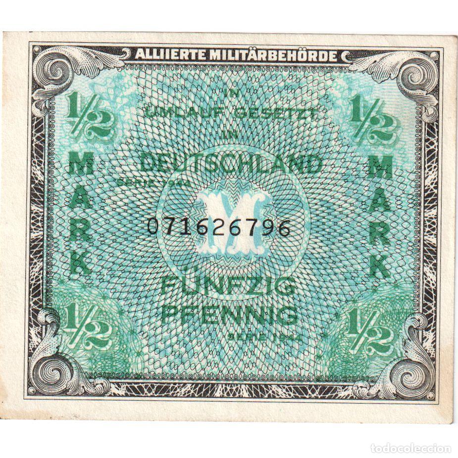 Billetes extranjeros: [#1234105] Billete, 1/2 Mark, 1944, Alemania, KM:191a, MBC+