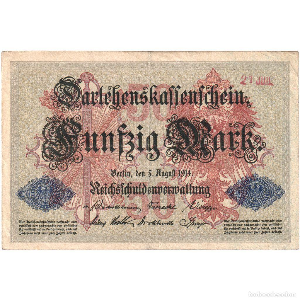 Billetes extranjeros: [#1234125] Alemania, 50 Mark, 1914-08-05, MBC