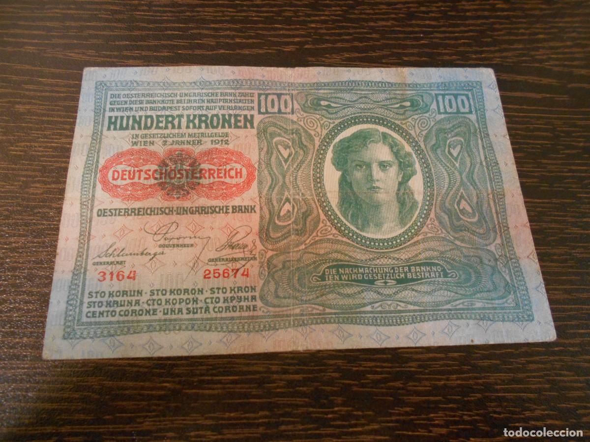 Billetes extranjeros: AUSTRIA-BILLETE 100 CORONAS 1912-PICK 7-BC