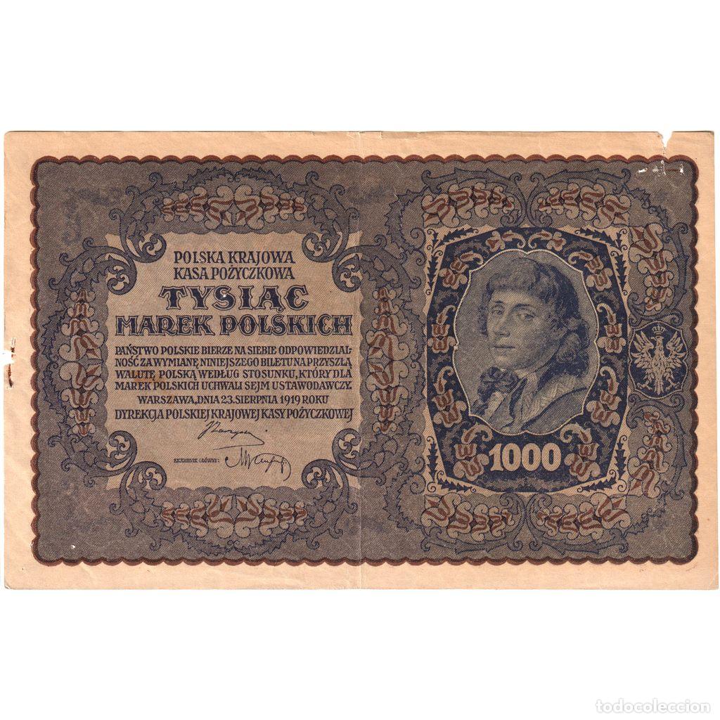 Billetes extranjeros: [#1234234] Polonia, 1000 Marek, 1919-08-23, MBC