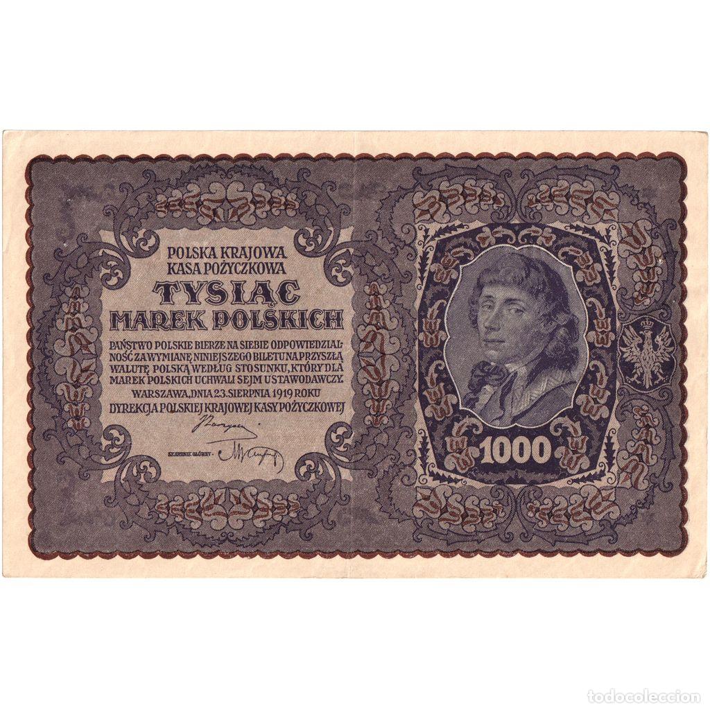 Billetes extranjeros: [#1234236] Polonia, 1000 Marek, 1919-08-23, MBC+