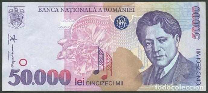 Billets internationaux: RUMANIA. 50000 lei 1996. Pick 109. Billete de papel.