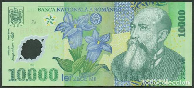 Billets internationaux: RUMANIA. 10000 lei 2000. Pick 112. Polimero. Letra A.