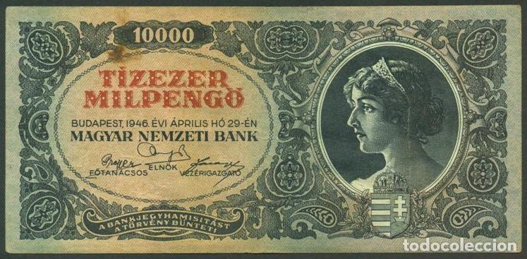 Billetes extranjeros: HUNGRIA. 10000 milpengo 29.4. 1946. Pick 126.