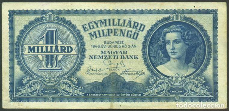 Billetes extranjeros: HUNGRIA. 1 Milliard milpengo 3.6. 1946. Pick 131.