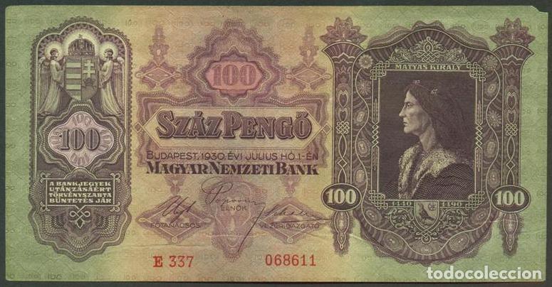 Billetes extranjeros: HUNGRIA. 100 pengo 1930. Pick 98.