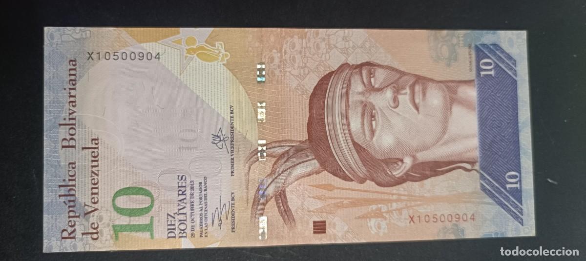 Billetes extranjeros: VENEZUELA 10 BOLIVARES 2013 S/C P=90