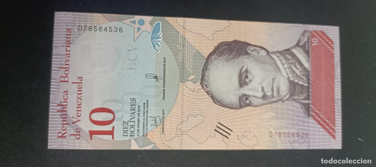 Billetes extranjeros: VENEZUELA 10 BOLIVARES 2018 S/C P=103