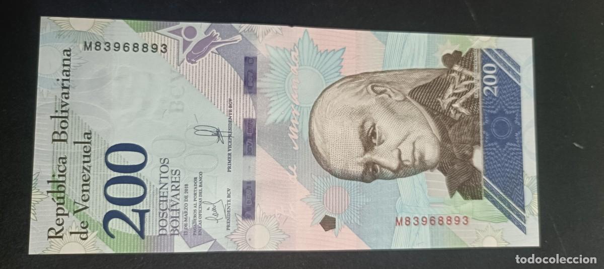 Billetes extranjeros: VENEZUELA 200 BOLIVARES 2018 S/C P=107