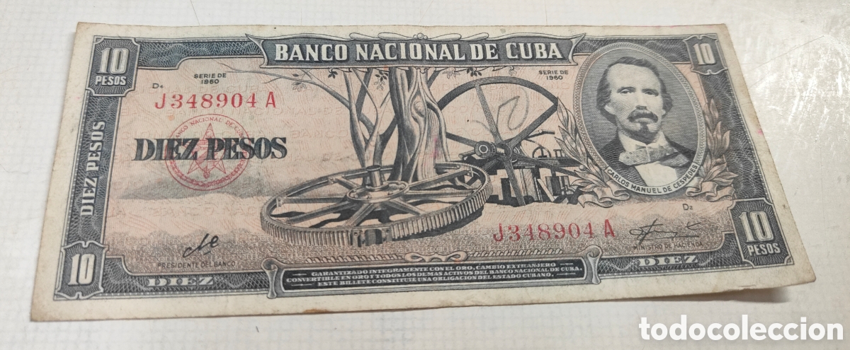 Billetes extranjeros: 10 Pesos Rep&uacute;blica Cuba 1960