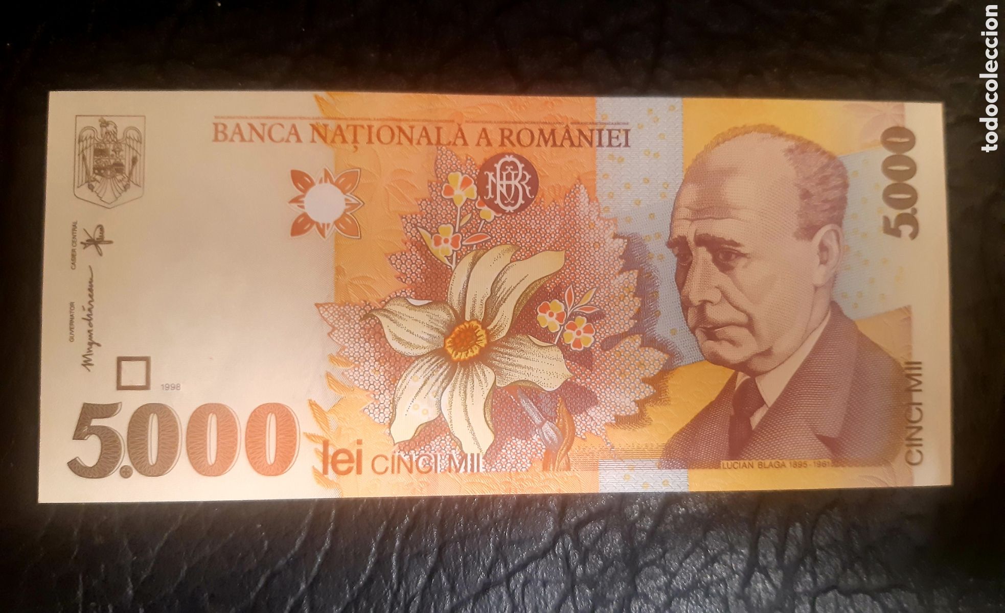 Billetes extranjeros: Billete Ruman&iacute;a 5000 le&iacute; sc