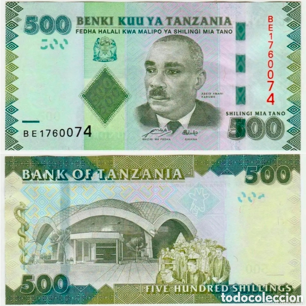 Billetes extranjeros: Billete Tanzania 500