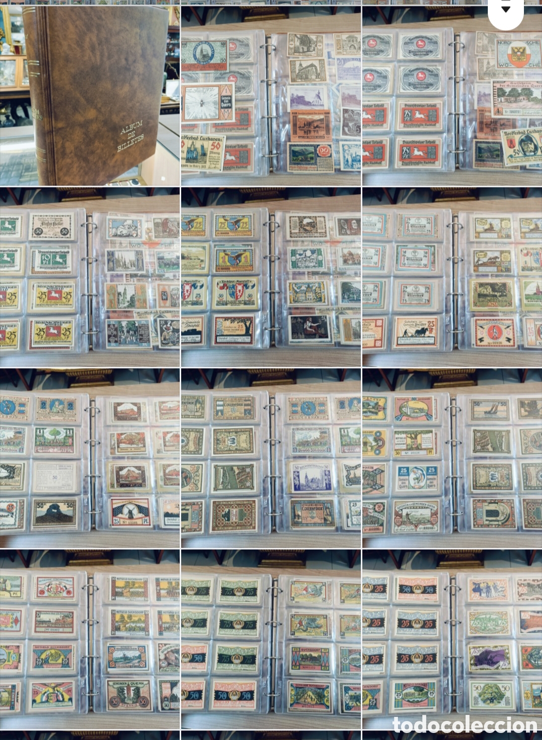 Billetes extranjeros: EXTRAORDINARIA COLECCI&Oacute;N DE 311 BILLETES ALEMANES . NOTGELD . MONTADOS EN ALBUM