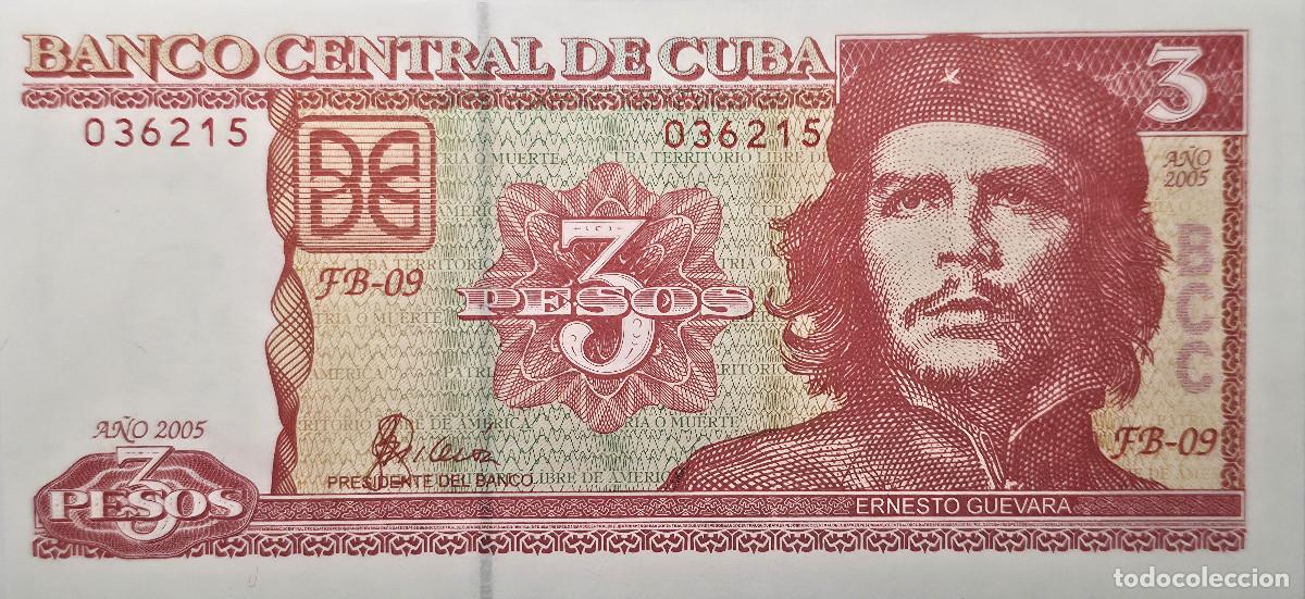 Billetes extranjeros: BILLETE CUBA 3 PESOS 2005 CHE GUEVARA SIN CIRCULAR
