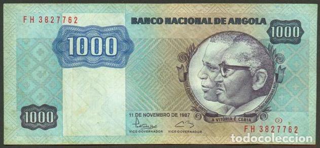 Billetes extranjeros: ANGOLA. 1000 kwanzas 11.11.1987. Firma 15. Pick 121b.