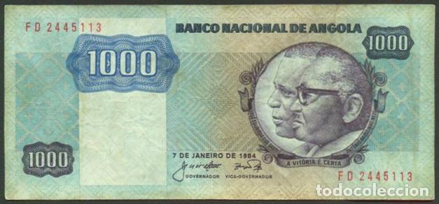 Billetes extranjeros: ANGOLA. 1000 kwanzas 7.1.1984. Firma 14. Pick 121a.