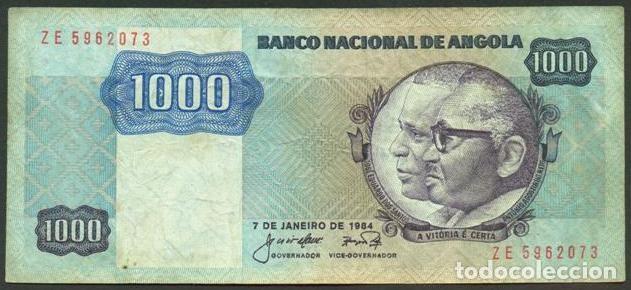 Billetes extranjeros: ANGOLA. 1000 kwanzas 7.1.1984. Firma 14. Pick 121a.