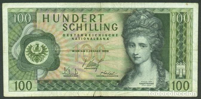Billetes extranjeros: AUSTRIA. 100 schilling 1969 (1970). Pick 145.
