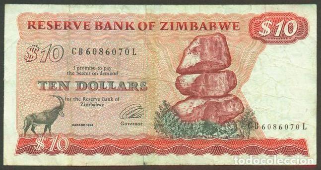Billetes extranjeros: ZIMBABWE. 10 $ 1983. Pick 3d - Foto 1
